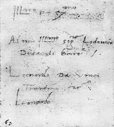 Pismo odręczne Leonarda da Vinci